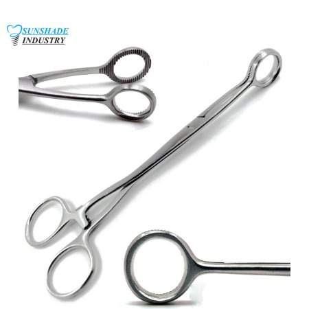  Surgical Collins Tongue Seizing Forceps 6.5 Wide 20mm Jaws – Premium Surgical Instrument